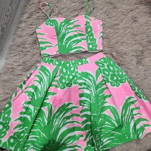Lily pulitzer pink parfait set cropped two piece 00